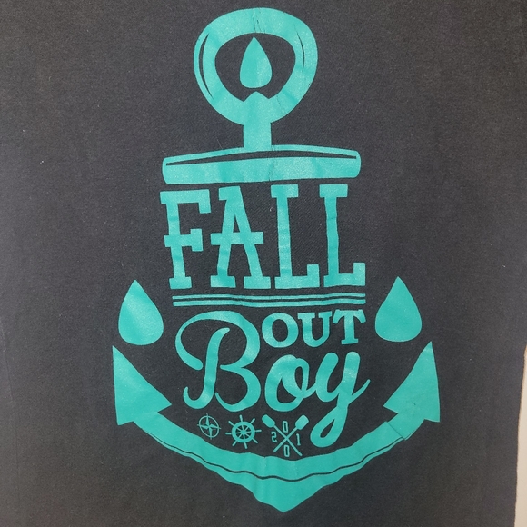 Fall Out Boy Anchor Graphic Tee Small Nautical Pop Punk Shirt - Picture 2 of 5